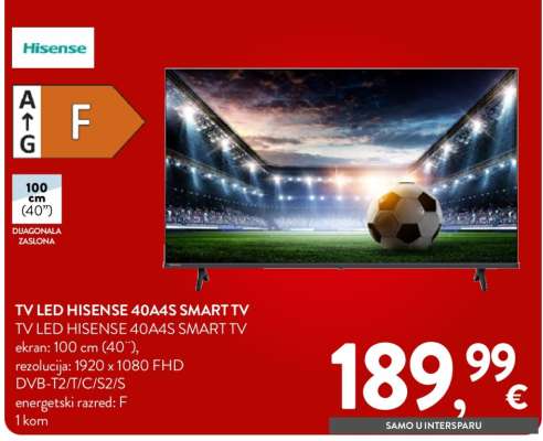 TV LED HISENSE 40A4S SMART TV