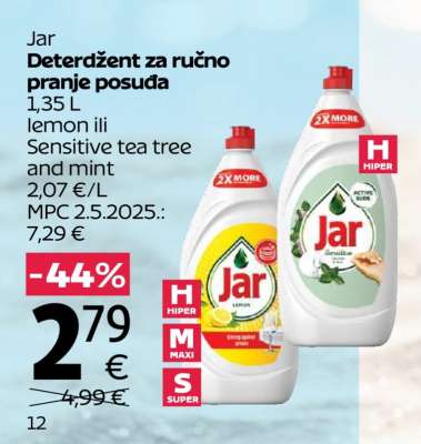 Jar Detergent za ručno pranje posuđa