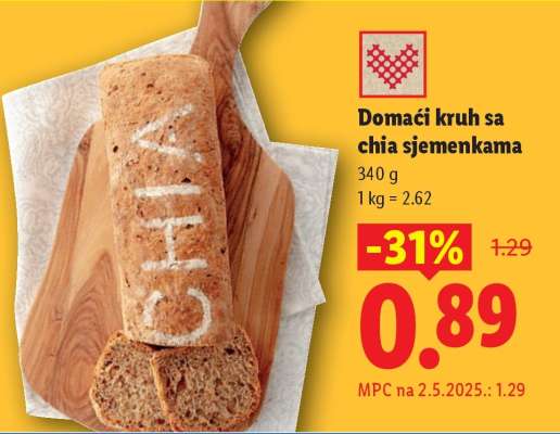 Domaći kruh sa chia sjemenkama