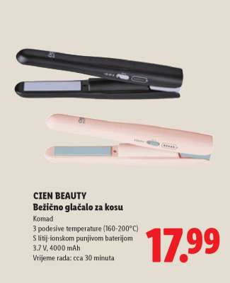 CIEN BEAUTY Bežično glačalo za kosu
