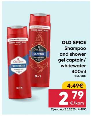 OLD SPICE Shampoo and shower gel captain/whitewater 400ml