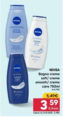 NIVEA Bagno creme soft/creme smooth/creme care 750ml