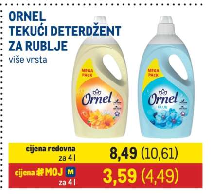 ORNEL TEKUĆI DETERDŽENT ZA RUBLJE