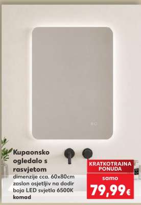 Kupaonsko ogledalo s rasvjetom