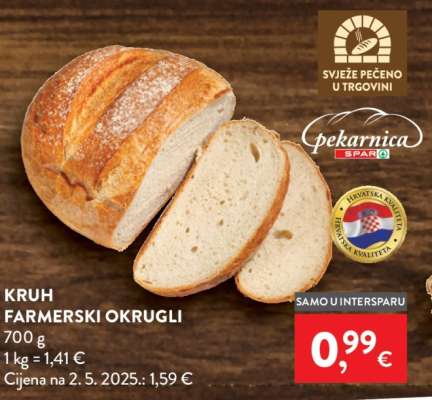 Kruh farmerski okrugli
