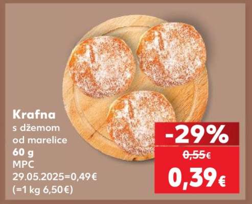 Krafna s džemom od marelice