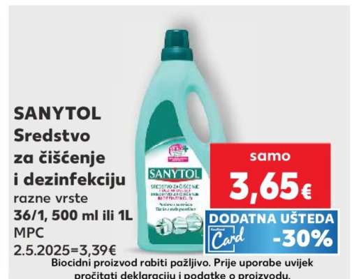 SANYTOL Sredstvo za čišćenje i dezinfekciju