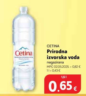 CETINA Prirodna izvorska voda negazirana