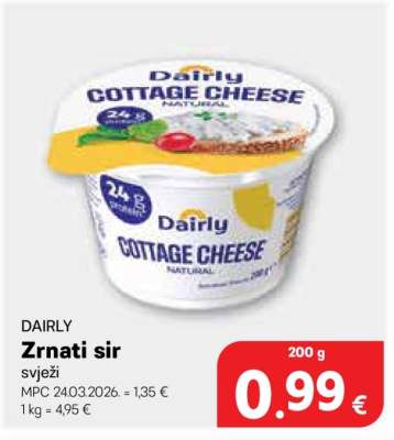 DAIRLY Zrnati sir svježi