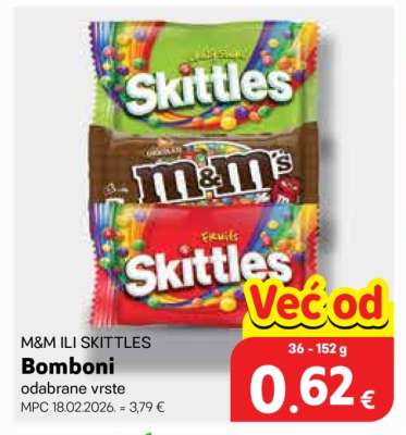 M&M ILI SKITTLES Bomboni
