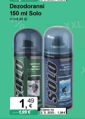 Dezodoransi 150 ml Solo