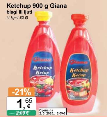 Ketchup 900 g Giana