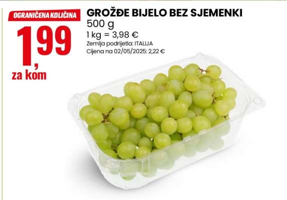 Grožđe bijelo bez sjemenki