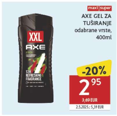 AXE gel za tuširanje odabrane vrste , 400ml