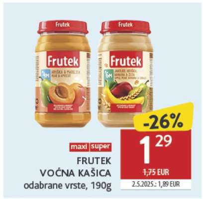 FRUTEK voćna kašica