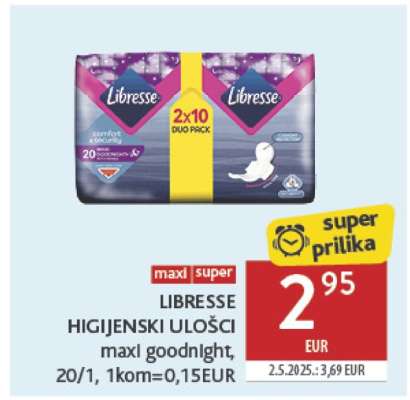 LIBRESSE HIGIJENSKI ULOŠCI maxi goodnlght