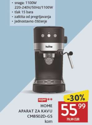 HOME APARAT ZA KAVU CM8502D-GS