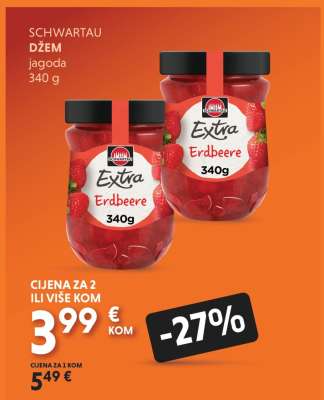 SCHWARTAU Džem jagoda 340 g