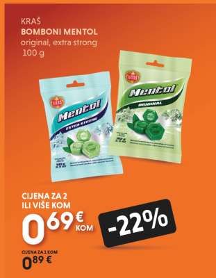 KRAŠ BOMBONI MENTOL