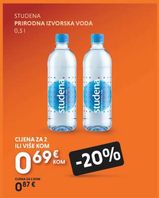 STUDENA PRIRODNA IZVORSKA VODA 0,5 l