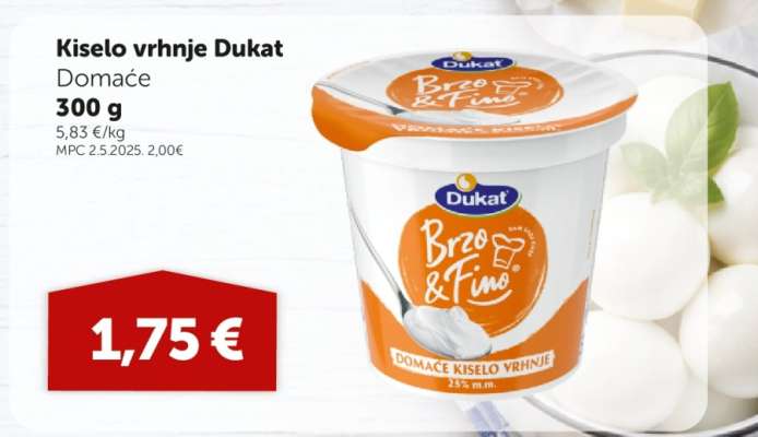 Kiselo vrhnje Dukat