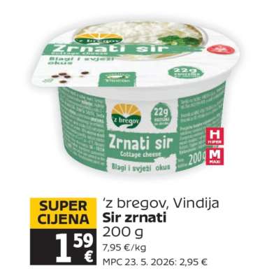 ‘z bregov, Vindija Sir zrnati