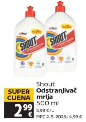 Shout Odstranjivač mrlja 500 ml