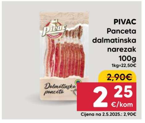 PIVAC Panceta dalmatinska narezak 100g