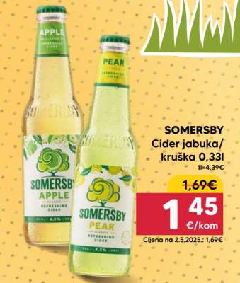 SOMERSBY Cider jabuka/kruška 0,33l