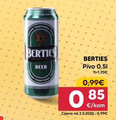 BERTIES Pivo 0,5l
