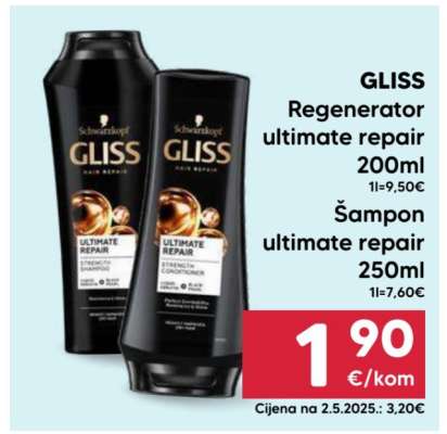 GLISS Regenerator ultimate repair 200ml / Šampon ultimate repair 250ml