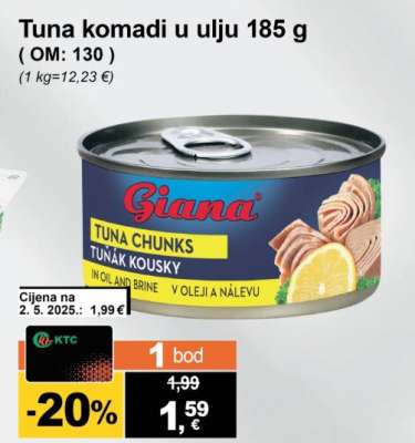 Tuna komadi u ulju 185 g