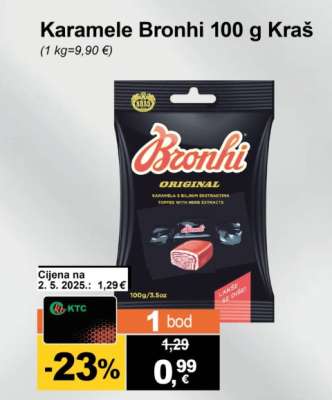 Karamele Bronhi 100 g Kraš