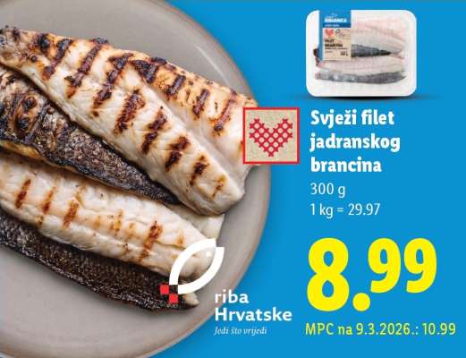 Svježi filet jadranskog brancina