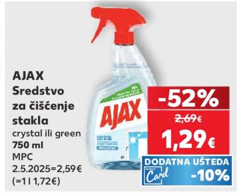 AJAX SREDSTVO ZA ČIŠĆENJE STAKLA