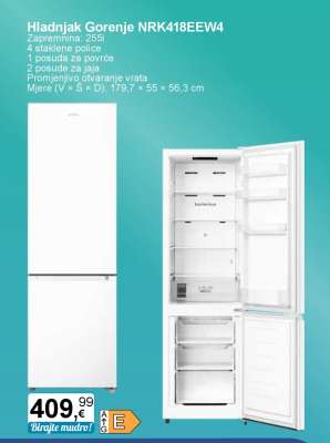 Hladnjak Gorenje NRK418EEW4