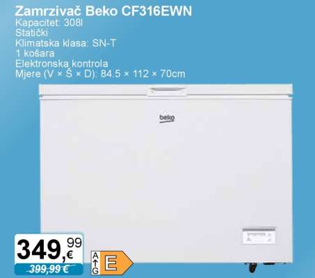 Zamrzivač Beko CF316EWN