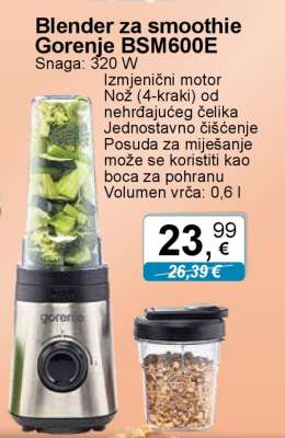 Blender za smoothie Gorenje BSM600E