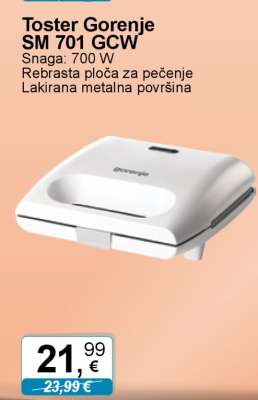 Toster Gorenje SM 701 GCW