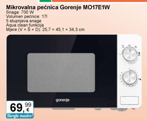 Mikrovalna pećnica Gorenje MO17E1W