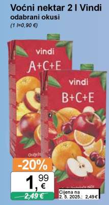 Voćni nektar 2 l Vindi