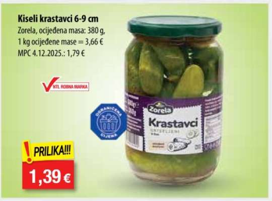Kiseli krastavci 6-9 cm