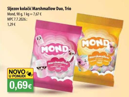 Sljezov kolačić Marshmallow Duo, Trio