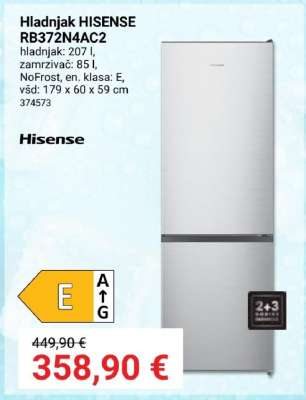 Hladnjak HISENSE RB372N4AC2