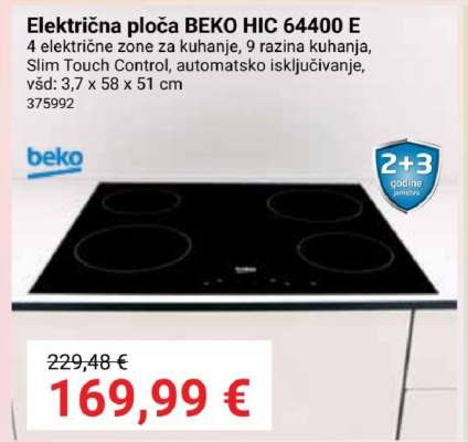 Električna ploča BEKO HIC 64400 E