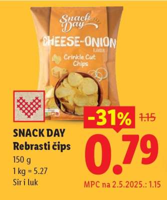 Snack Day Rebrasti čips