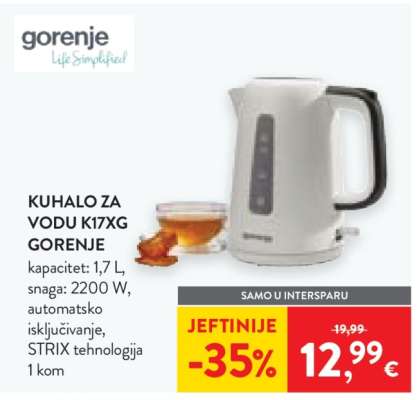 KUHALO ZA VODU K17XG GORENJE
