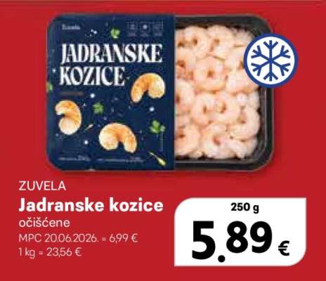Jadranske kozice očišćene