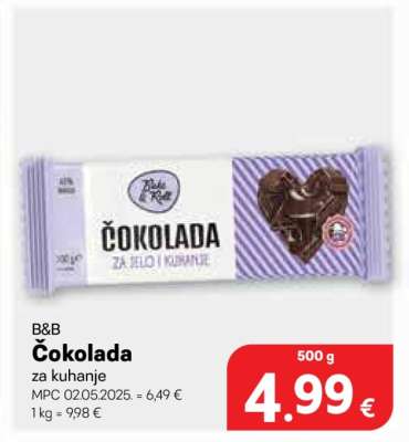 B&B Čokolada za kuhanje