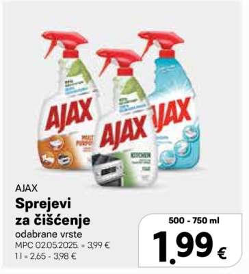 AJAX Sprejevi za čišćenje